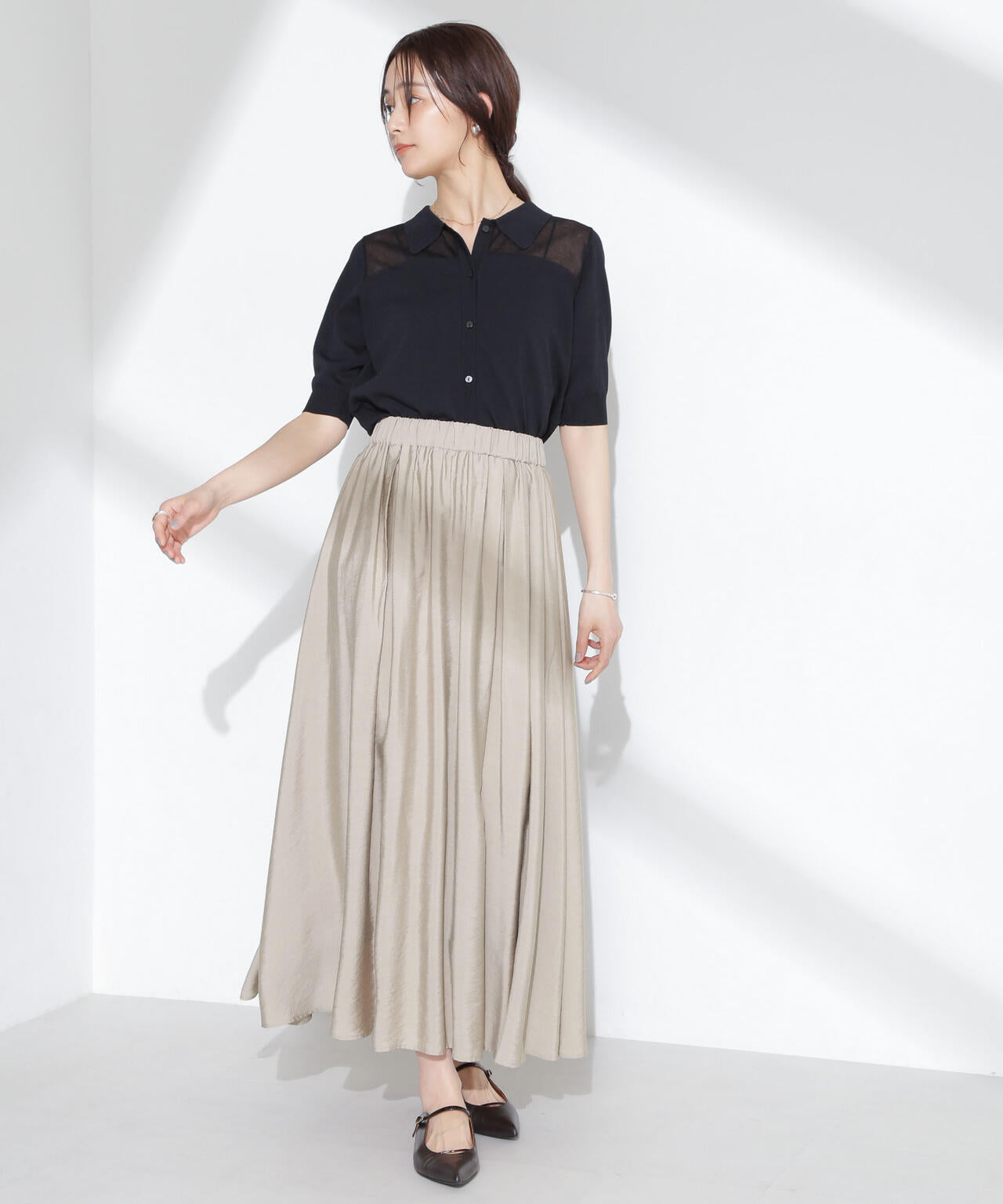 シアーボリュームスカート