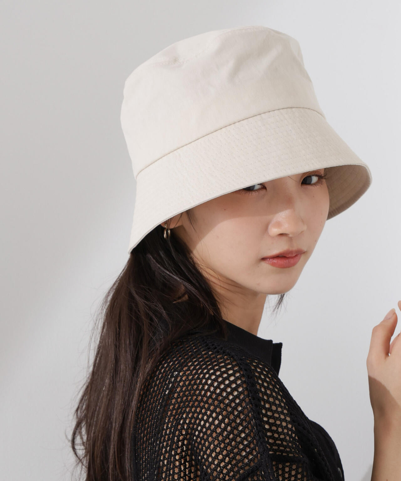 Healthknit/ワンポイント刺繍バケットハット