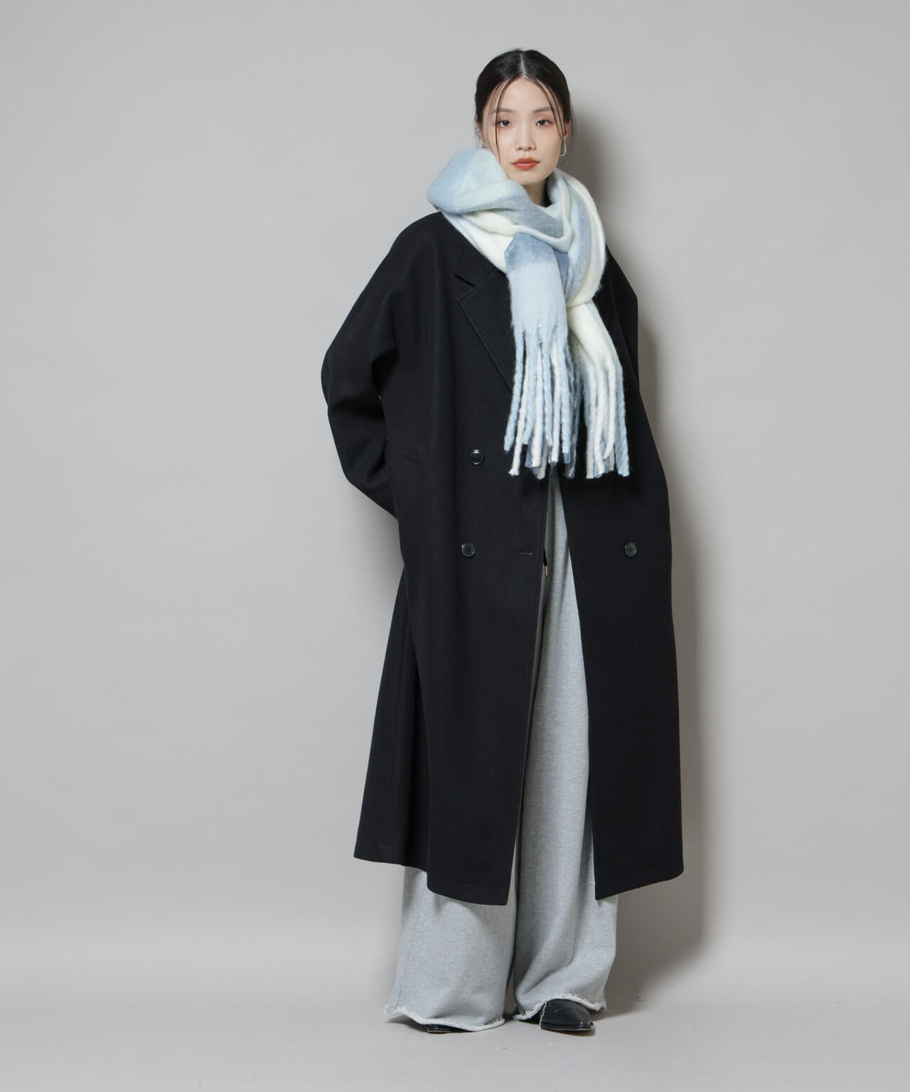 メルトンジャージーチェスターロングコート