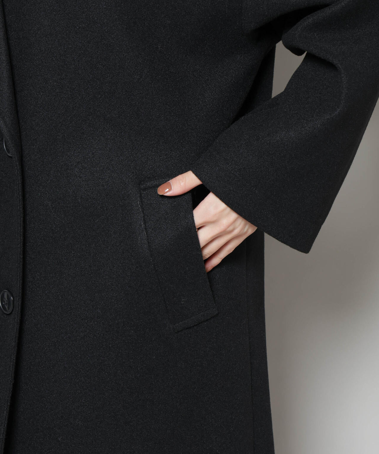 メルトンジャージーチェスターロングコート