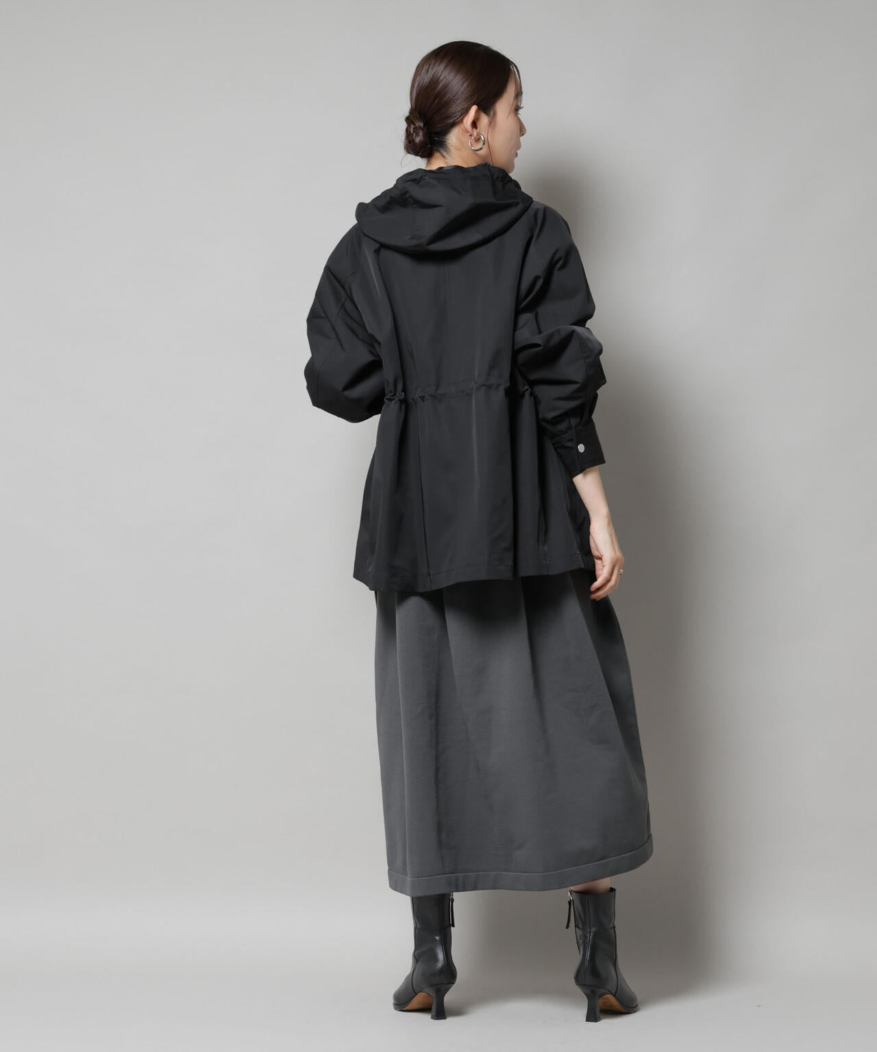 撥水加工フードブルゾン