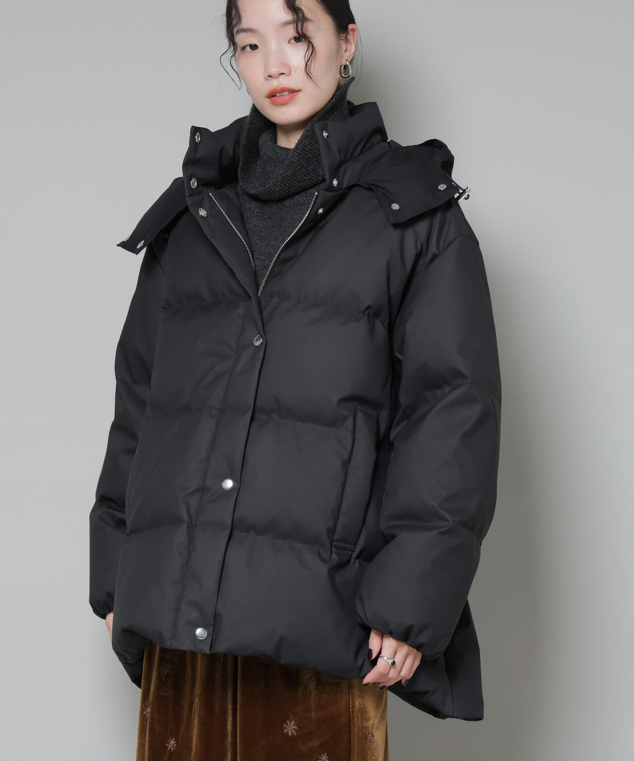 Aラインミドルダウンコート