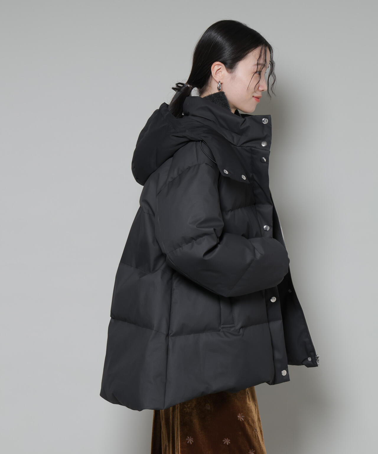 Aラインミドルダウンコート