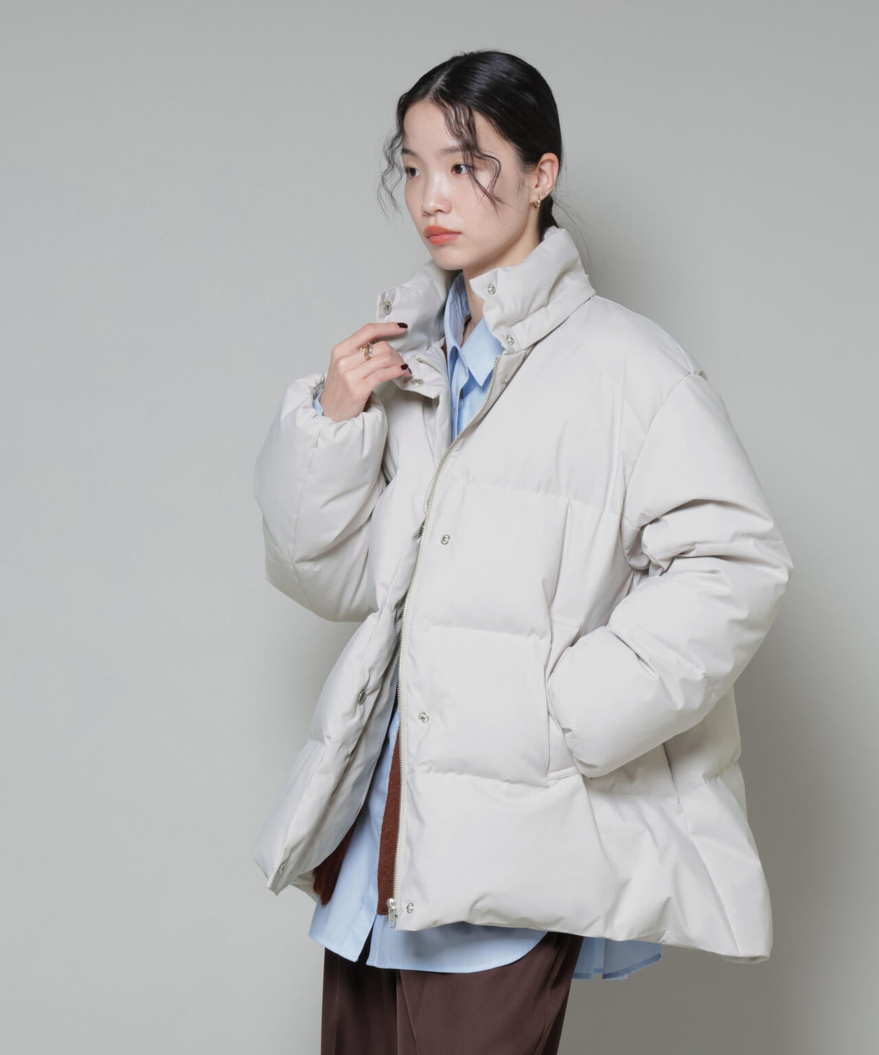 Aラインミドルダウンコート