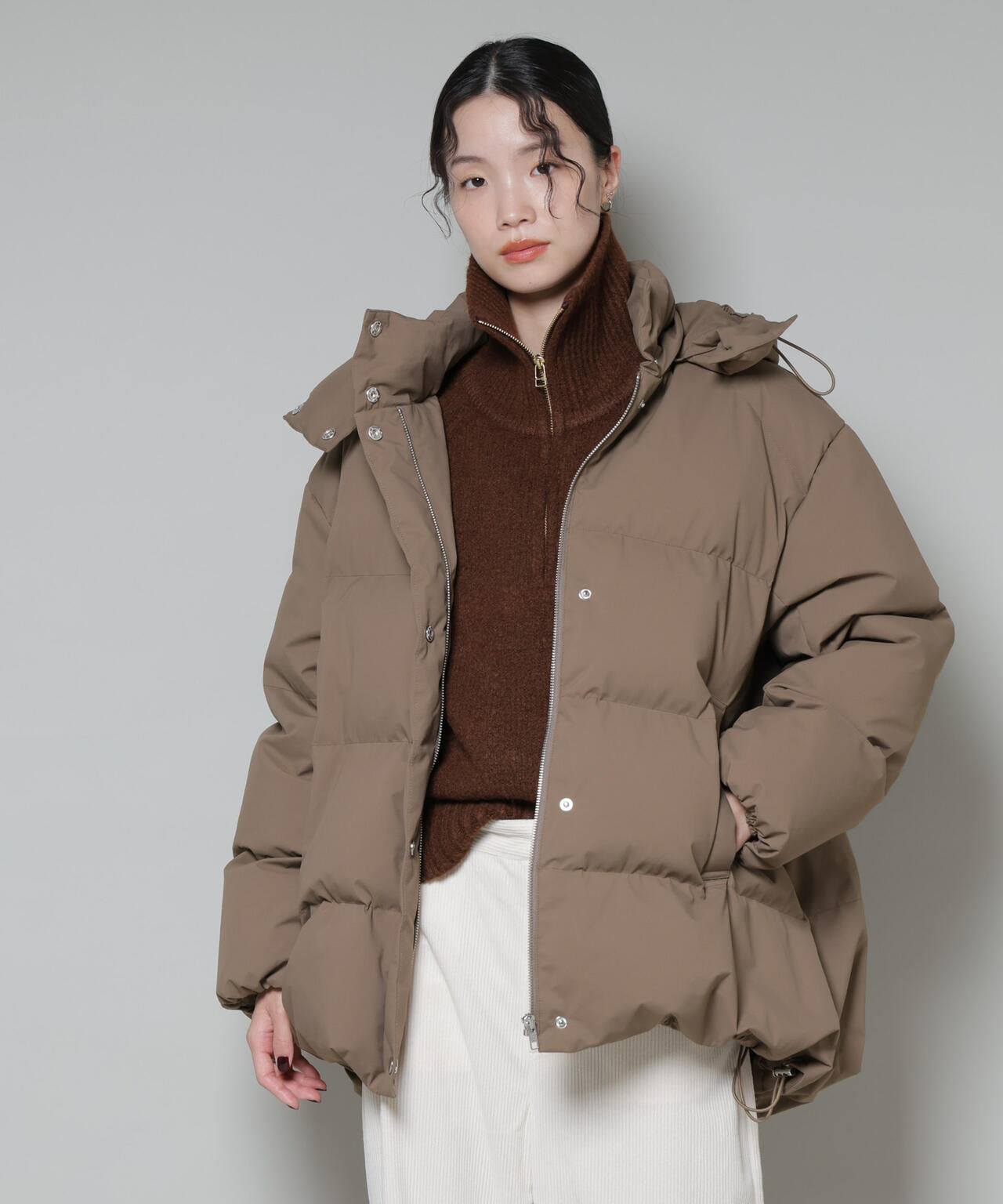 Aラインミドルダウンコート