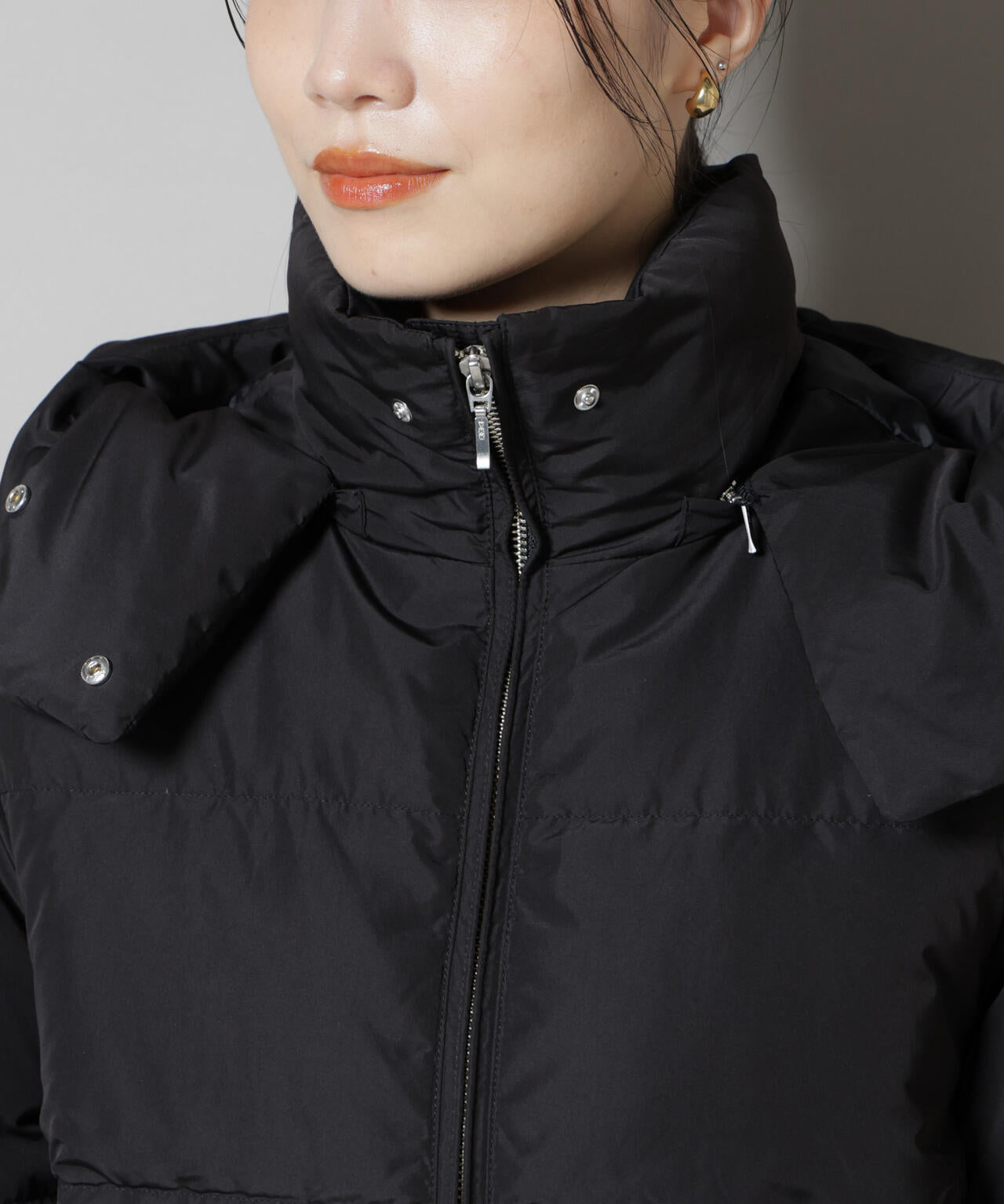 撥水加工 フードロングダウンコート