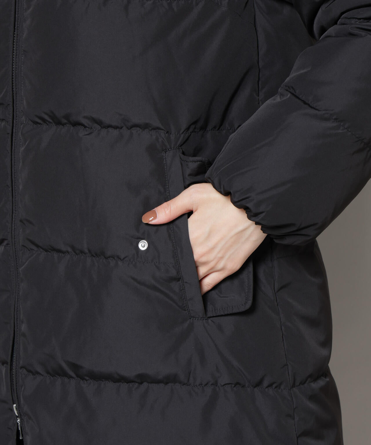 撥水加工 フードロングダウンコート