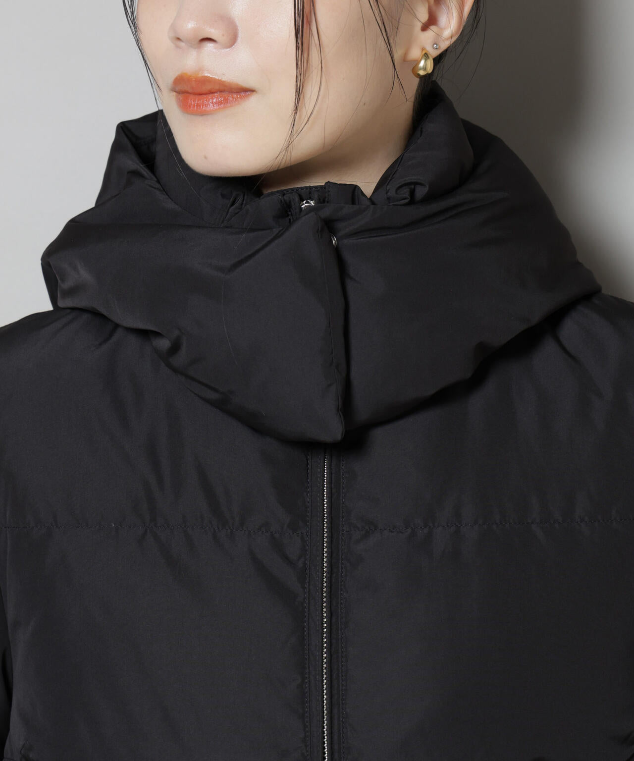 撥水加工 フードロングダウンコート