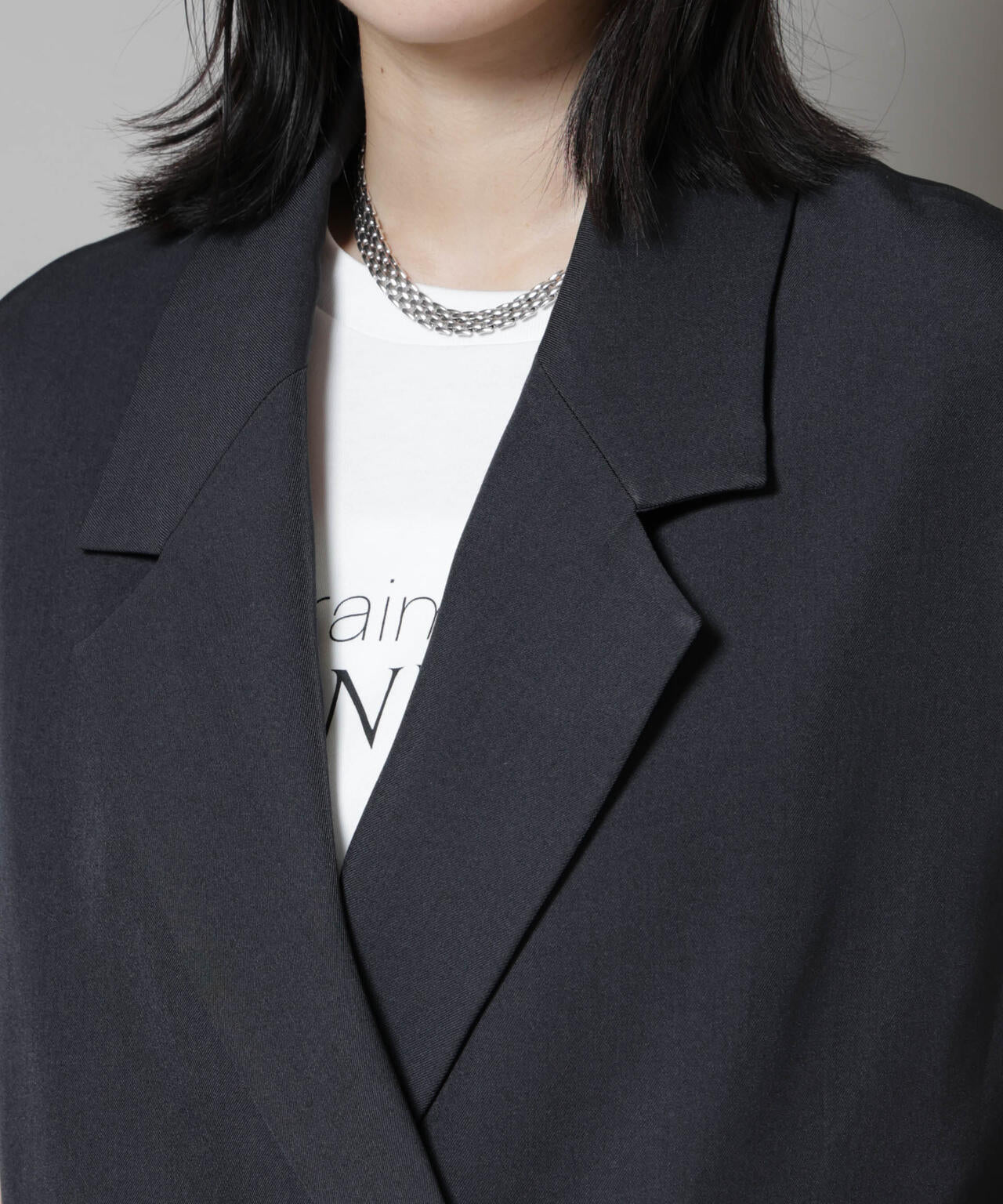 テーラードWボタンミドルジレ(セットアップ可)