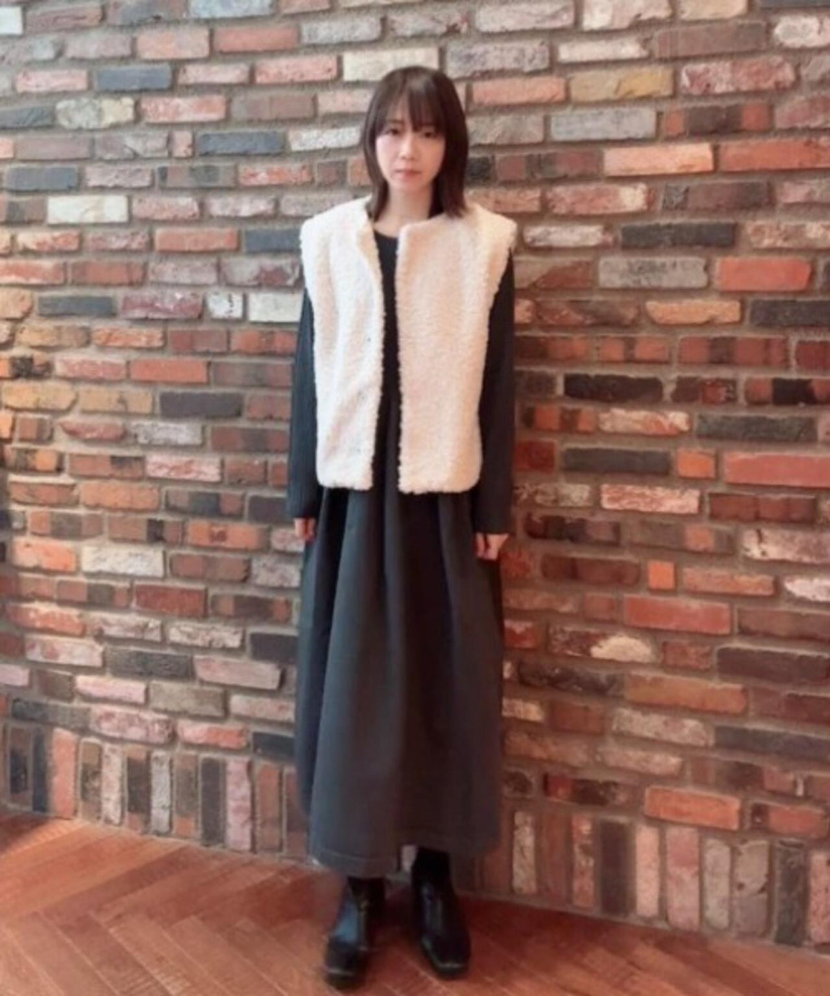 フォルムスカートニットワンピース