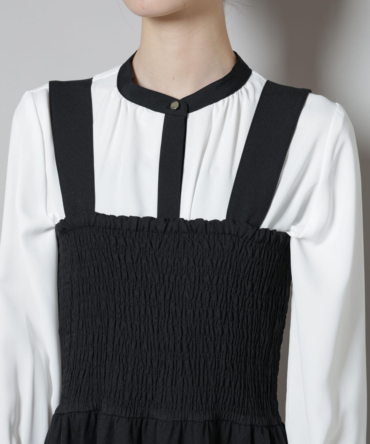 シャーリングサロペット