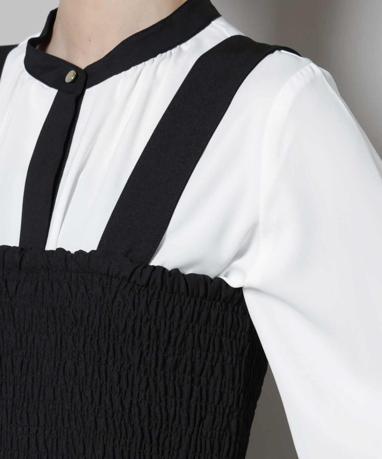 シャーリングサロペット