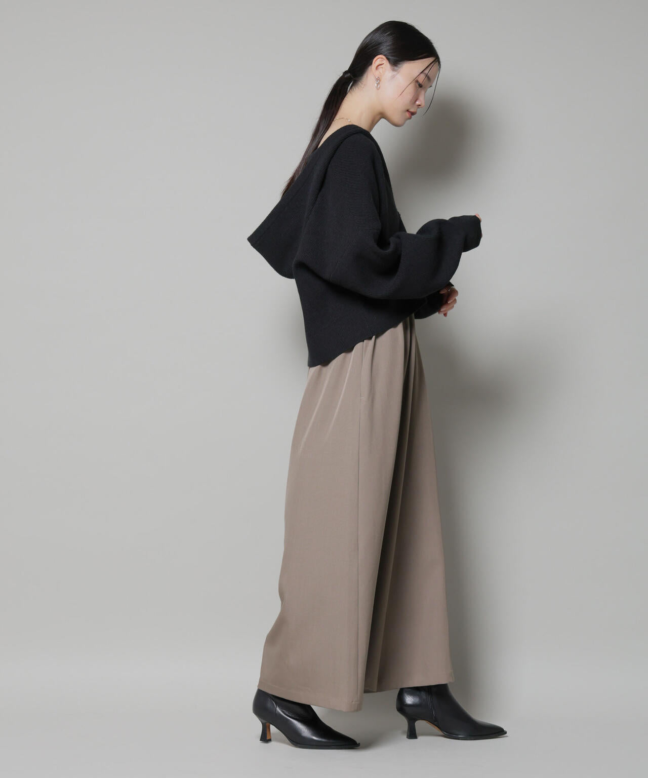 シャーリングサロペット