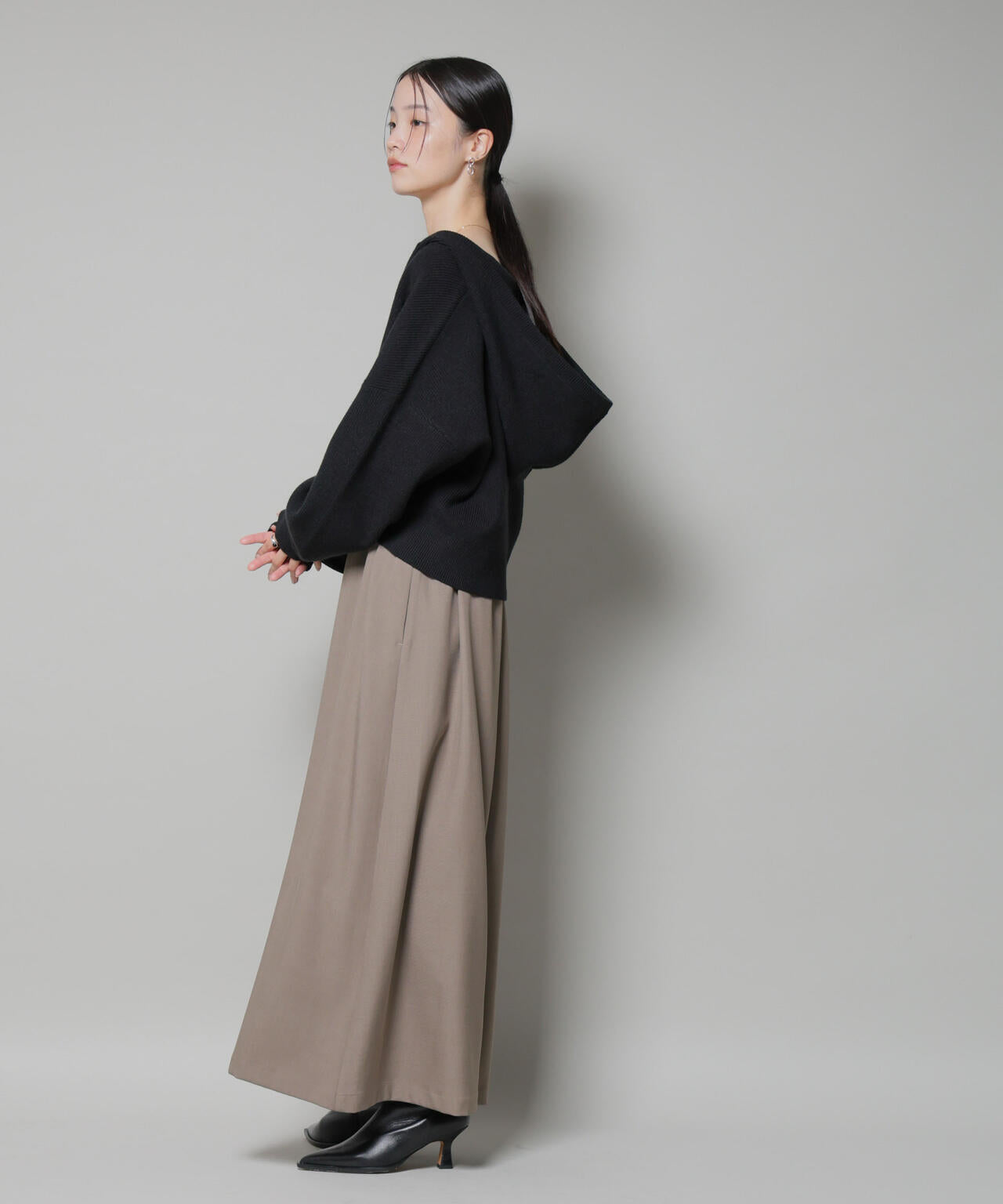 シャーリングサロペット