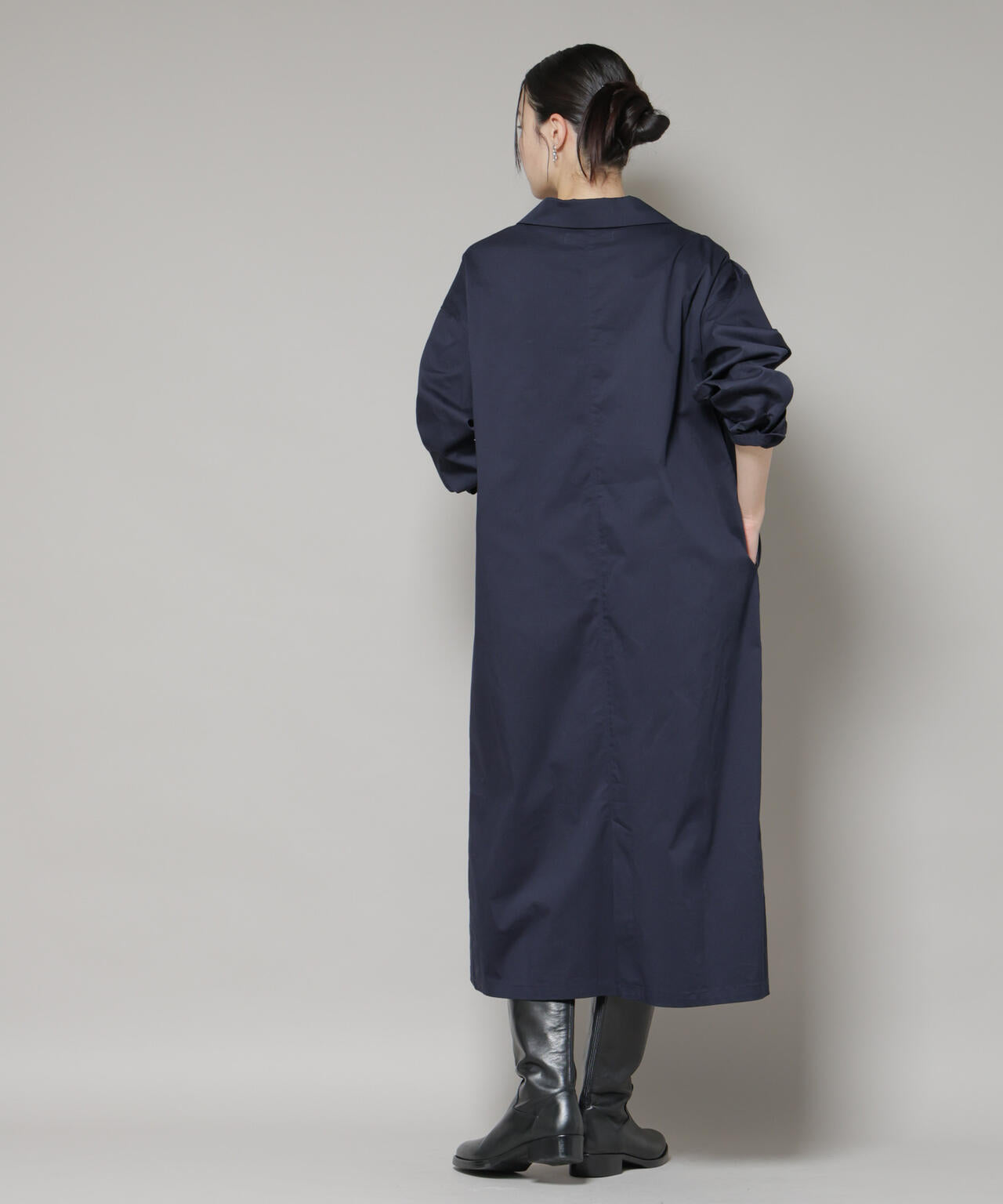 テーラードカラーロングワンピース