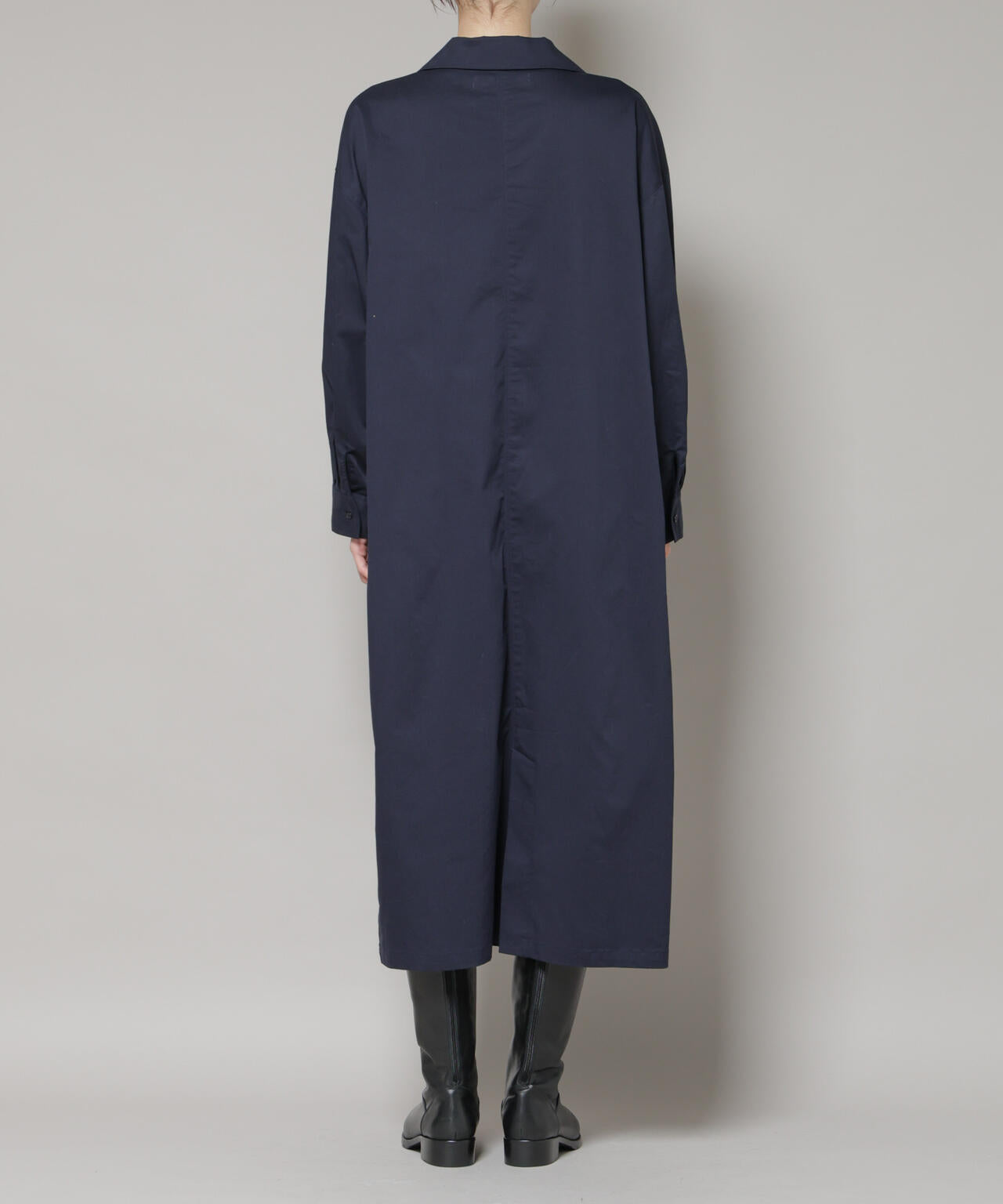 テーラードカラーロングワンピース