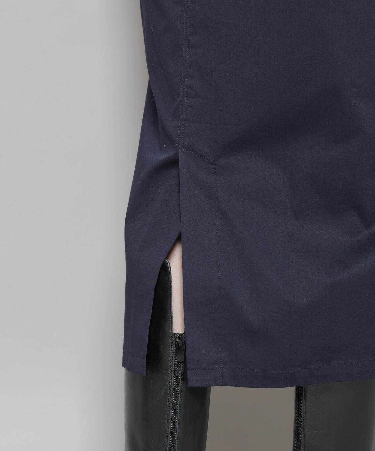 テーラードカラーロングワンピース