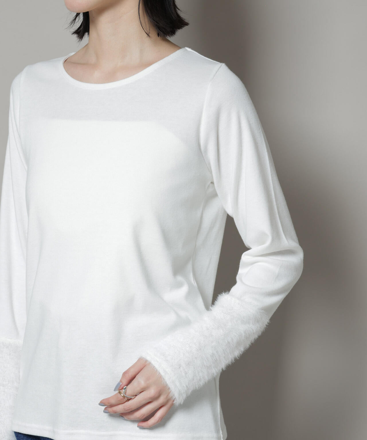 ジレワンピース×ファースリーブトップス アンサンブルセット