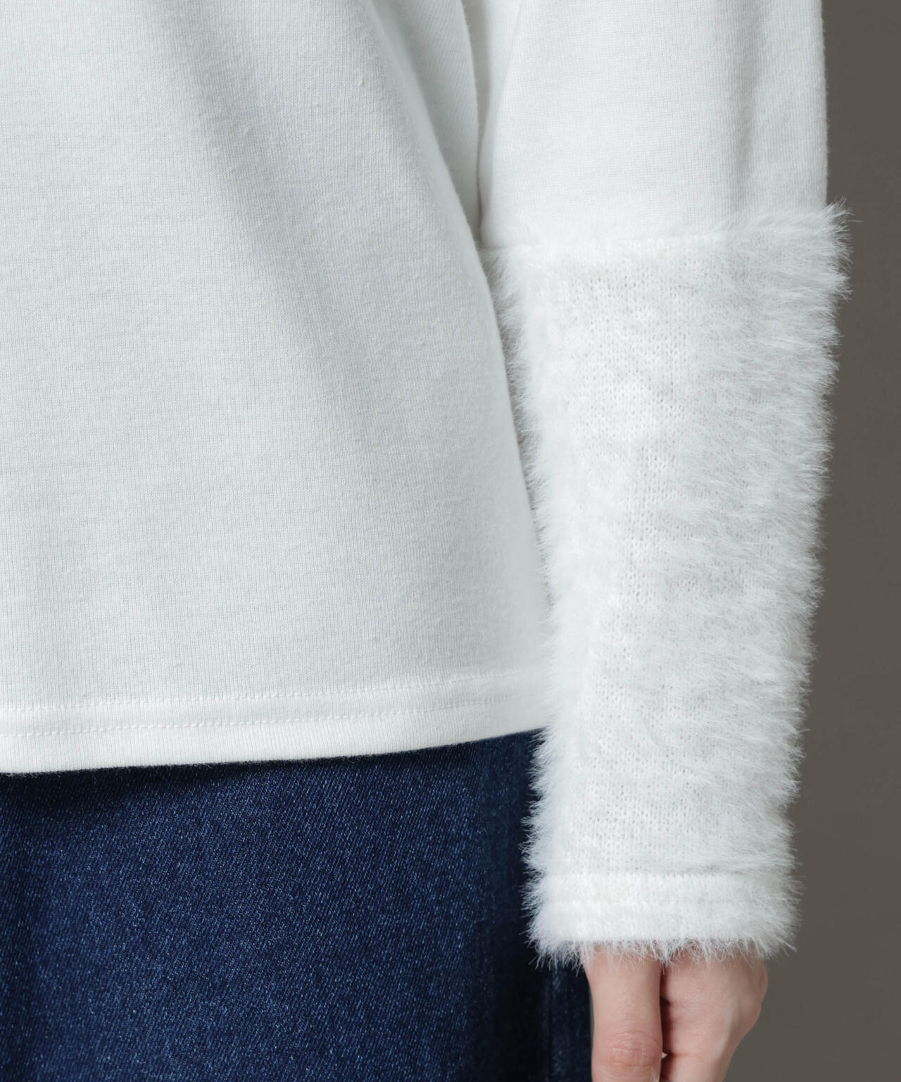 ジレワンピース×ファースリーブトップス アンサンブルセット