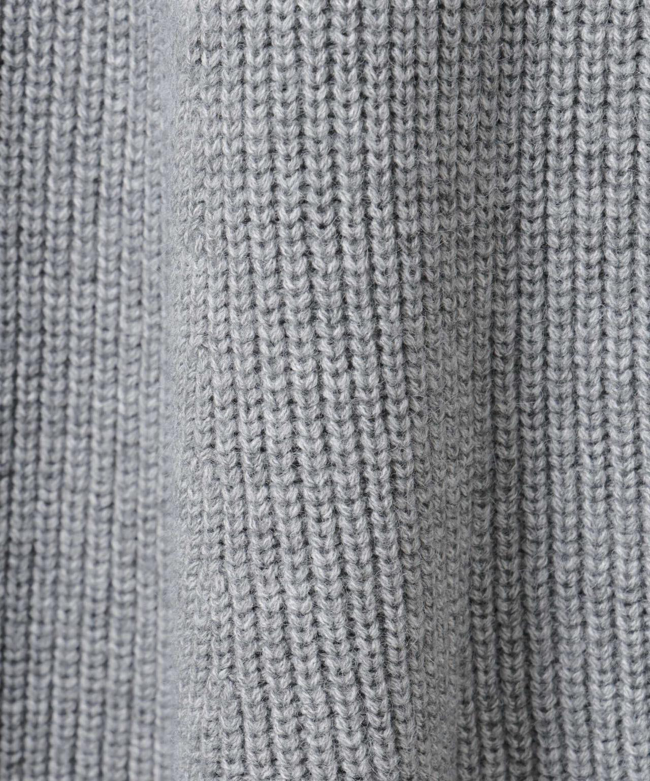 片畦フレアニットワンピース