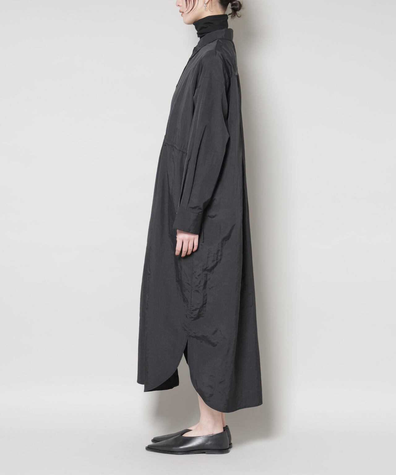 ナイロンタッサードロストシャツワンピース