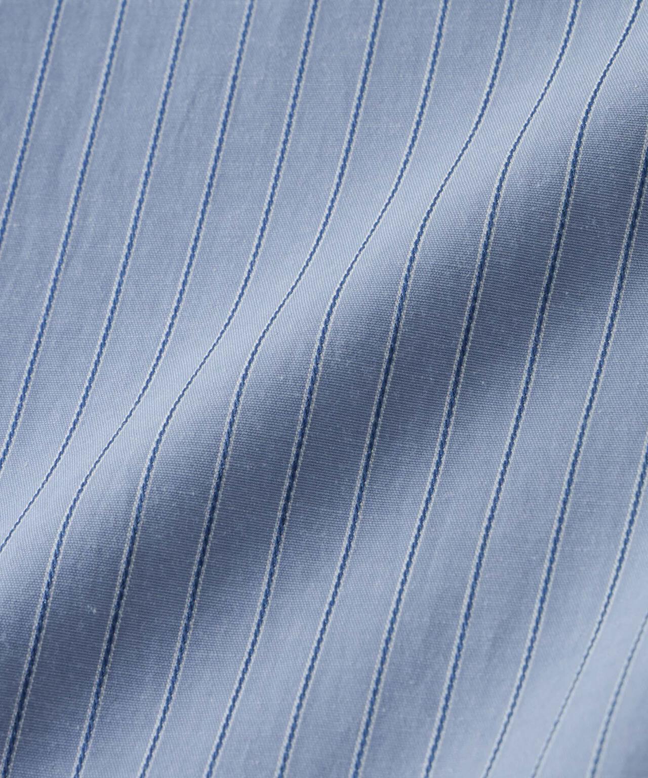 スタンドカラーストライプシャツ