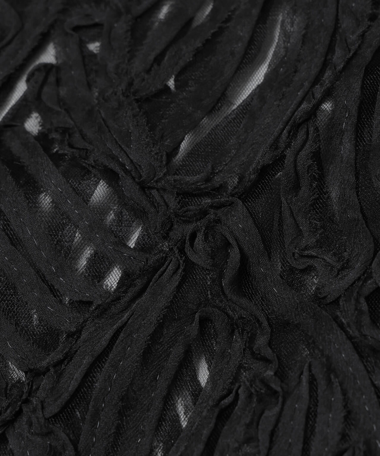 テープ刺繍チュール前後2wayカーディガン(セットアップ可)