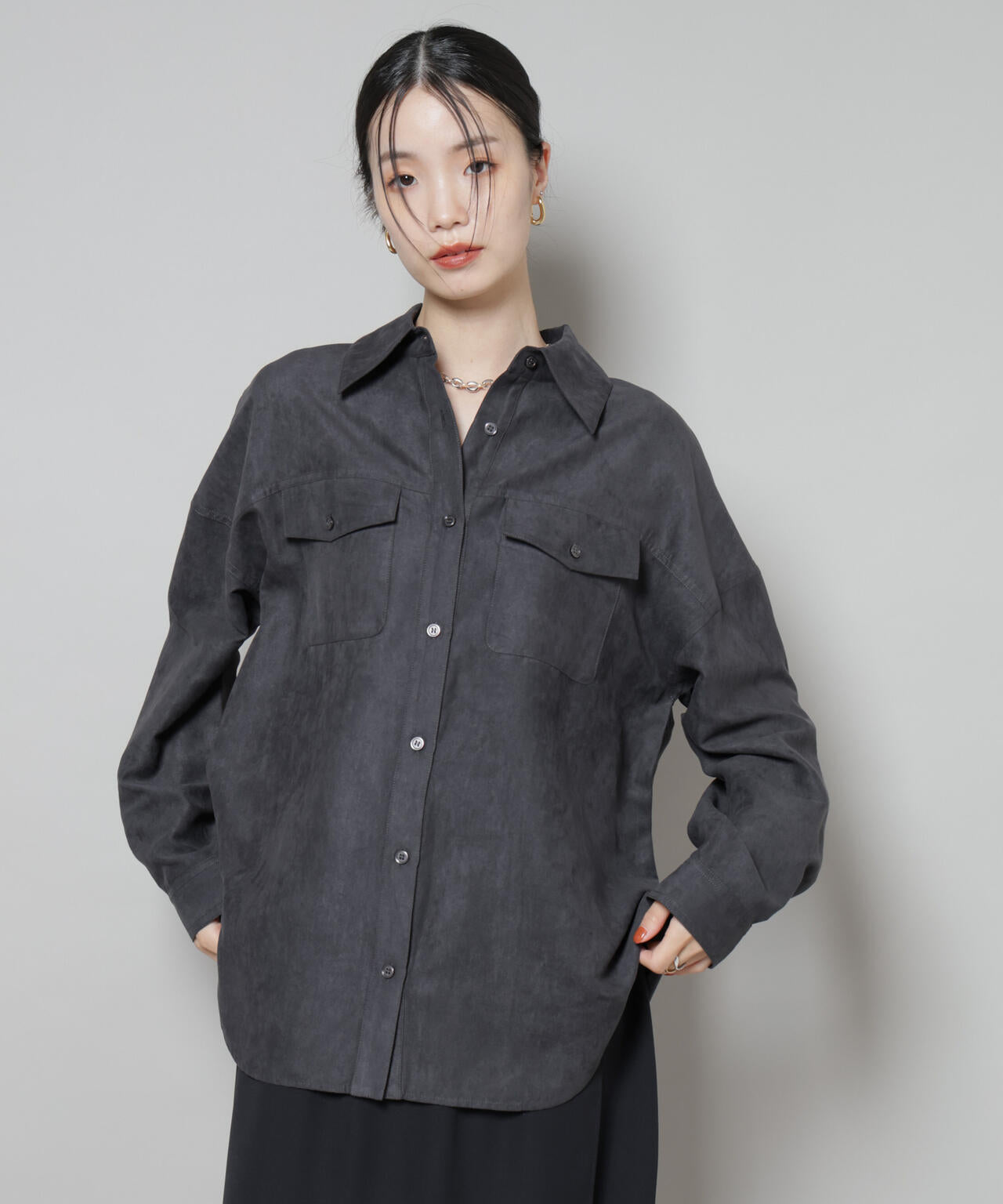 フェイクスエードシャツ(セットアップ可)