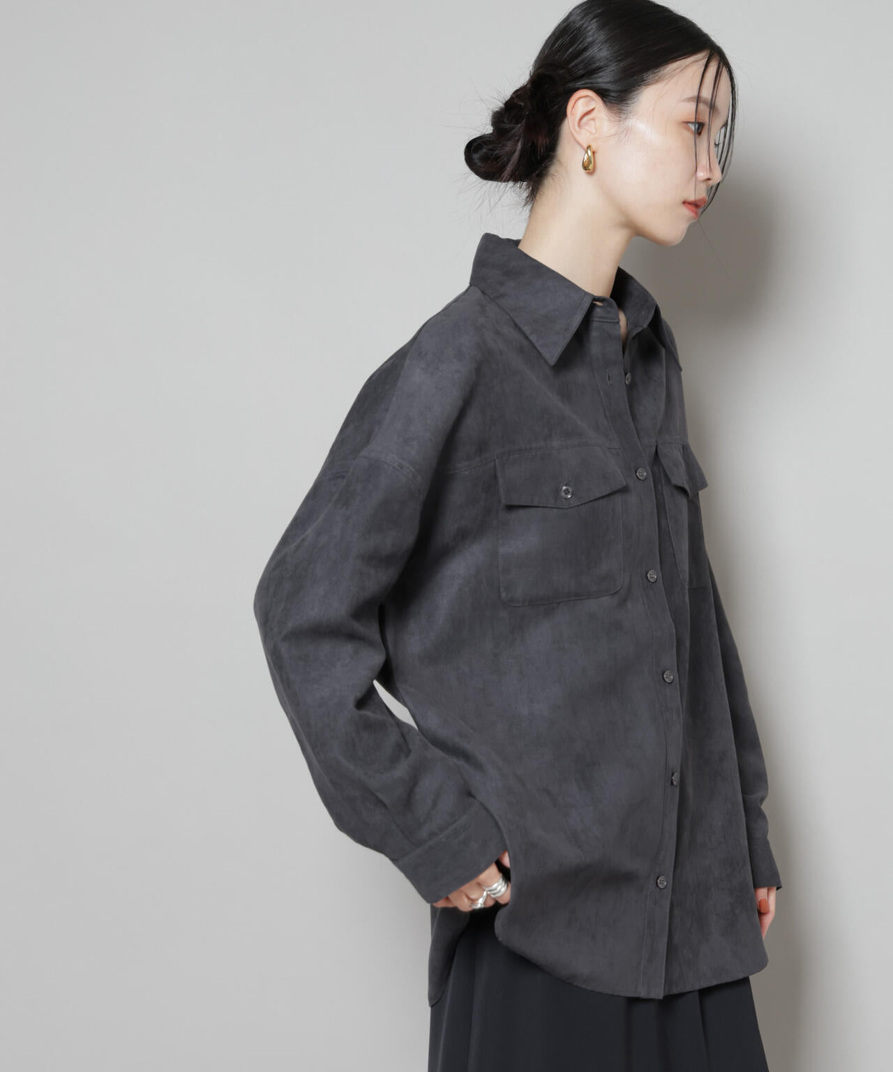 フェイクスエードシャツ(セットアップ可)