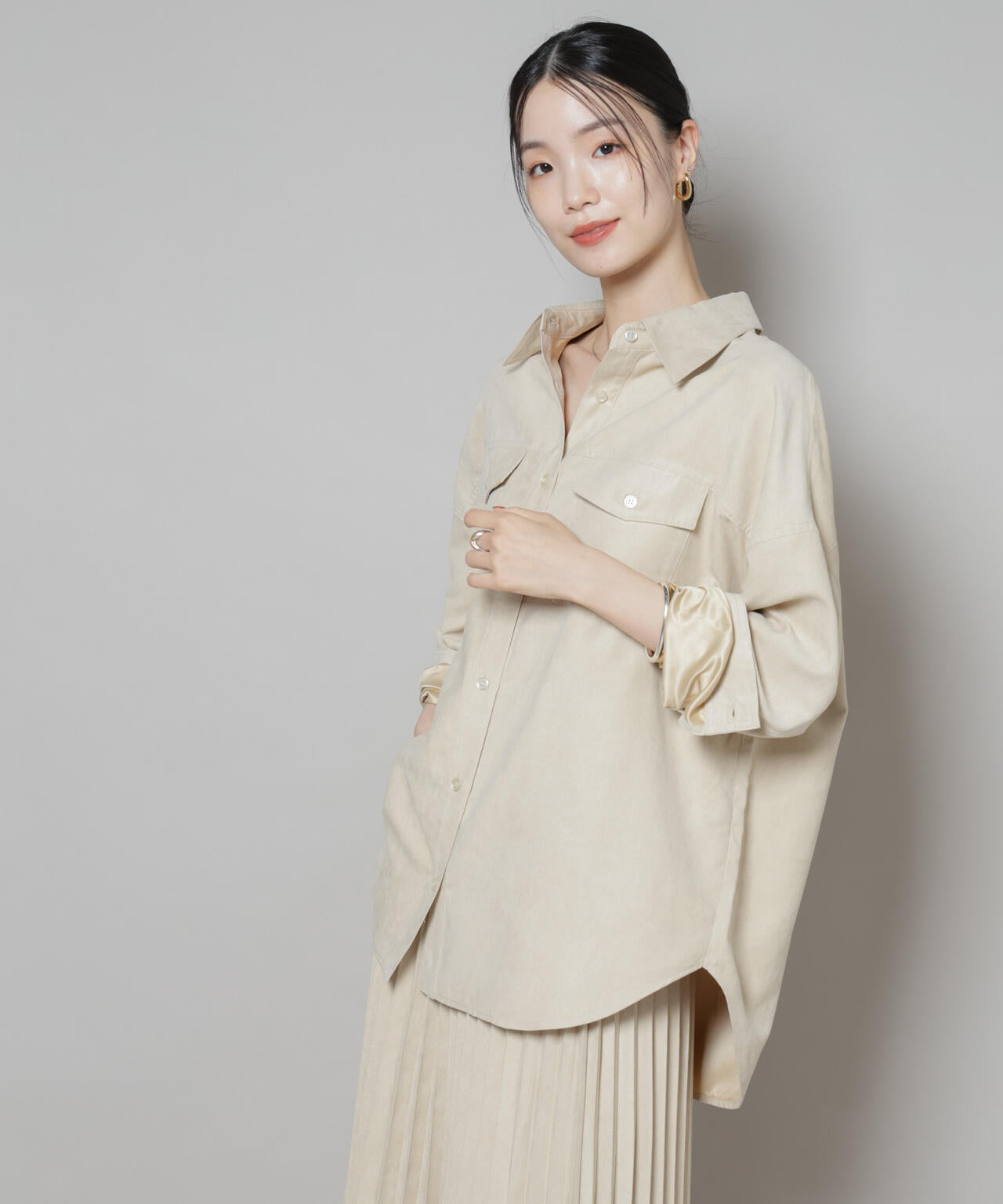 フェイクスエードシャツ(セットアップ可)