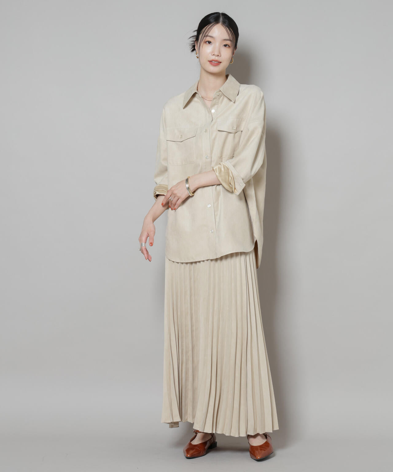 フェイクスエードシャツ(セットアップ可)