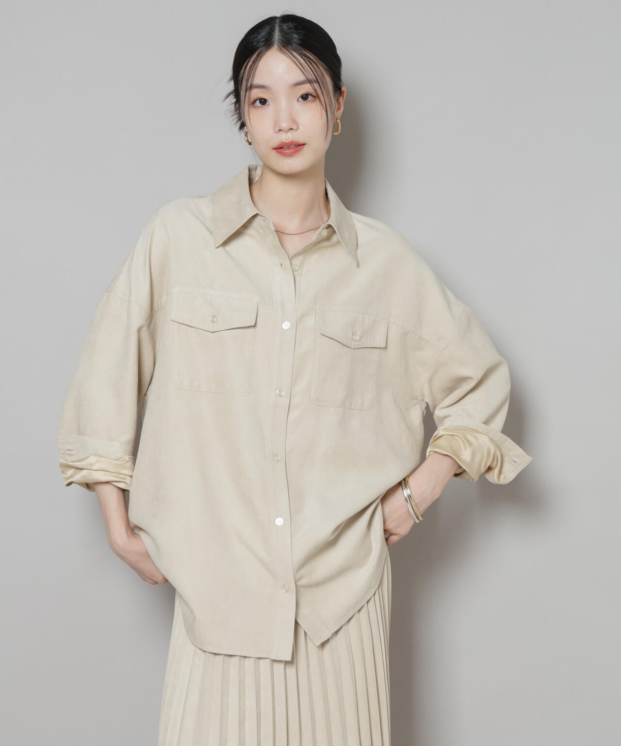 フェイクスエードシャツ(セットアップ可)