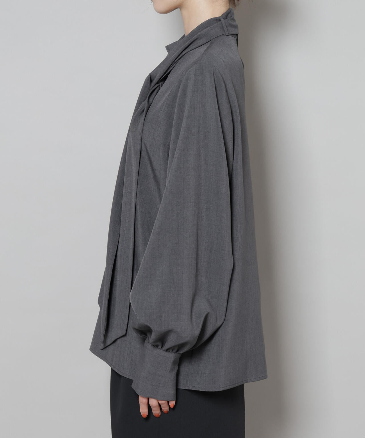 ボータイ取り外し可能2wayブラウス