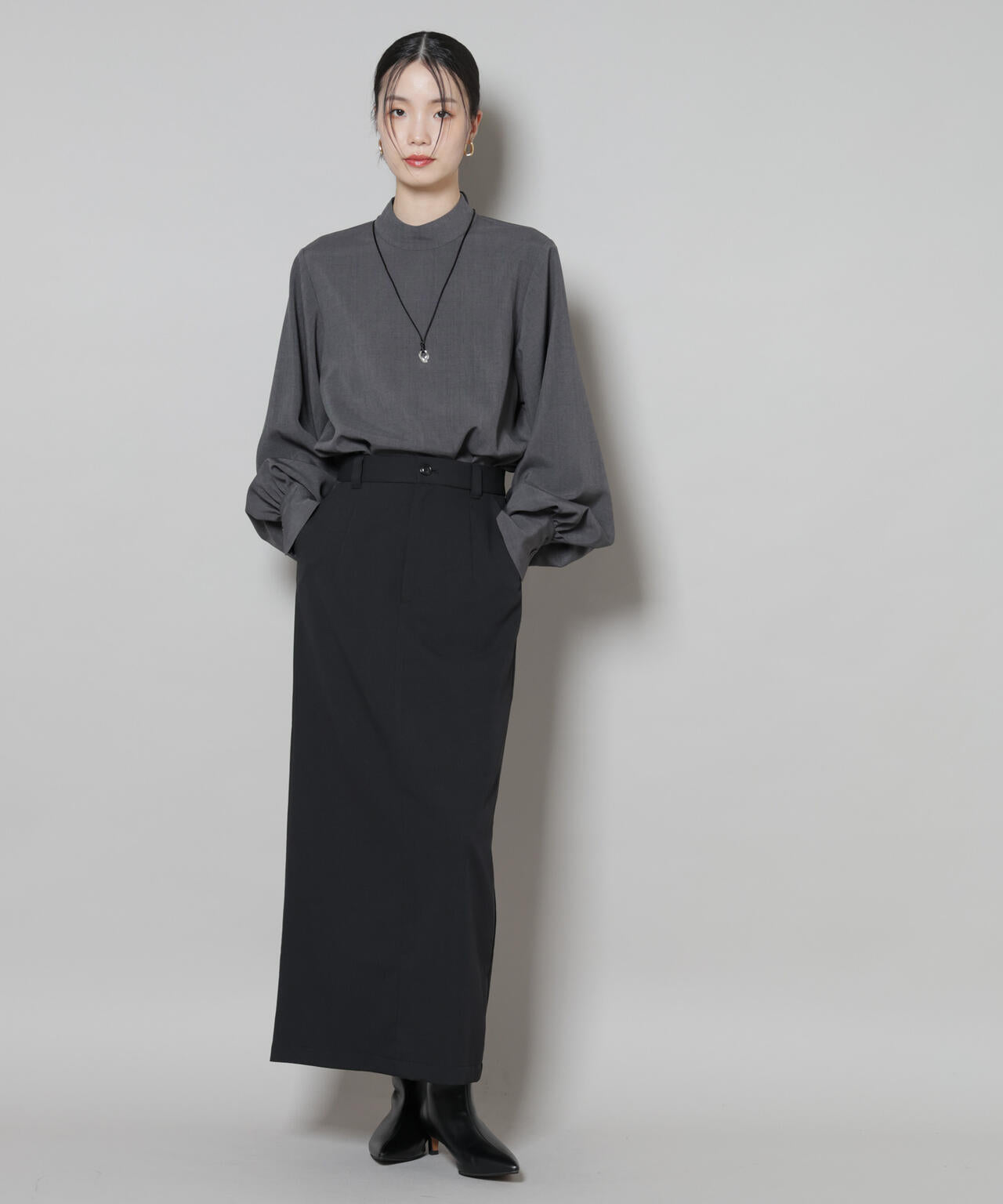 ボータイ取り外し可能2wayブラウス