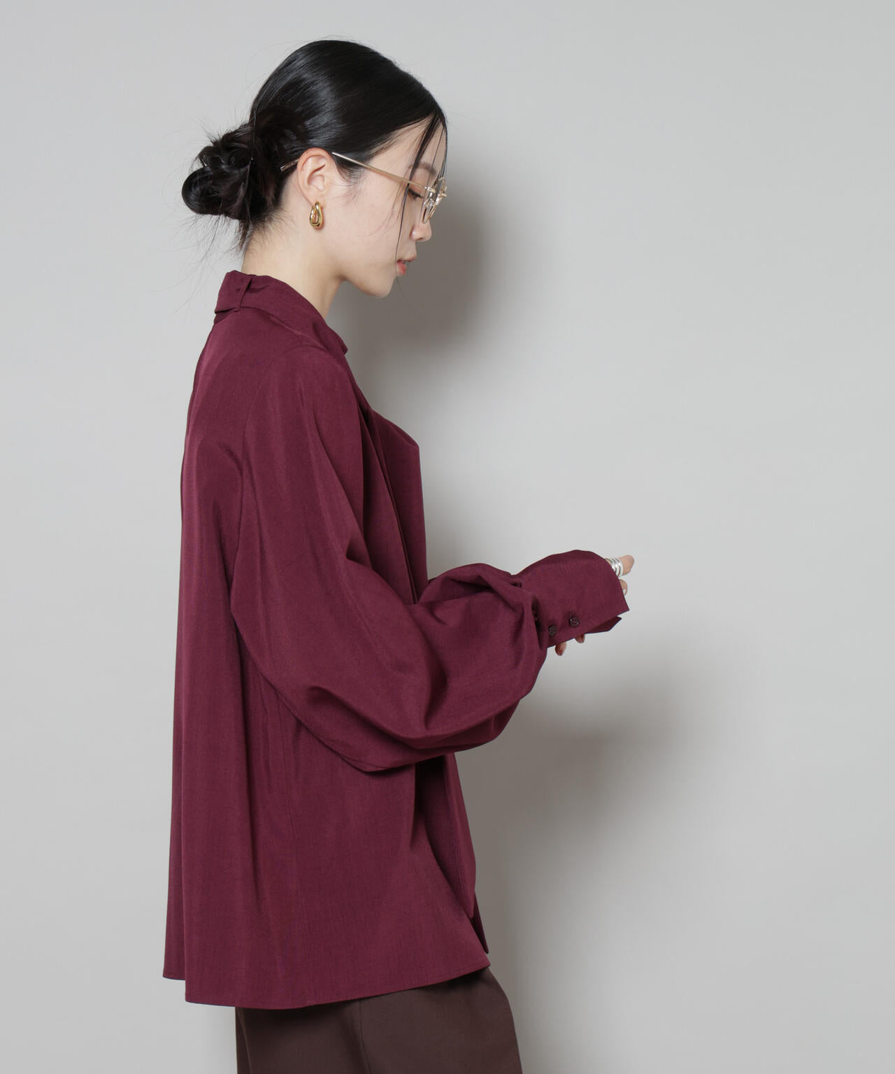 ボータイ取り外し可能2wayブラウス