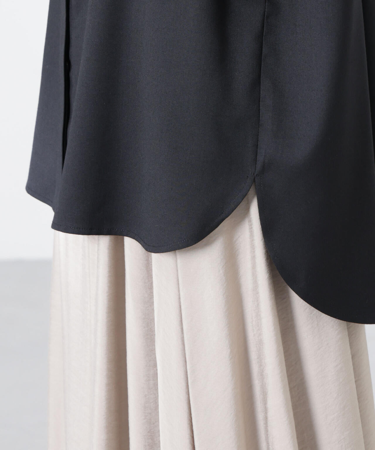 バンドカラーノースリーブシャツ(セットアップ可)