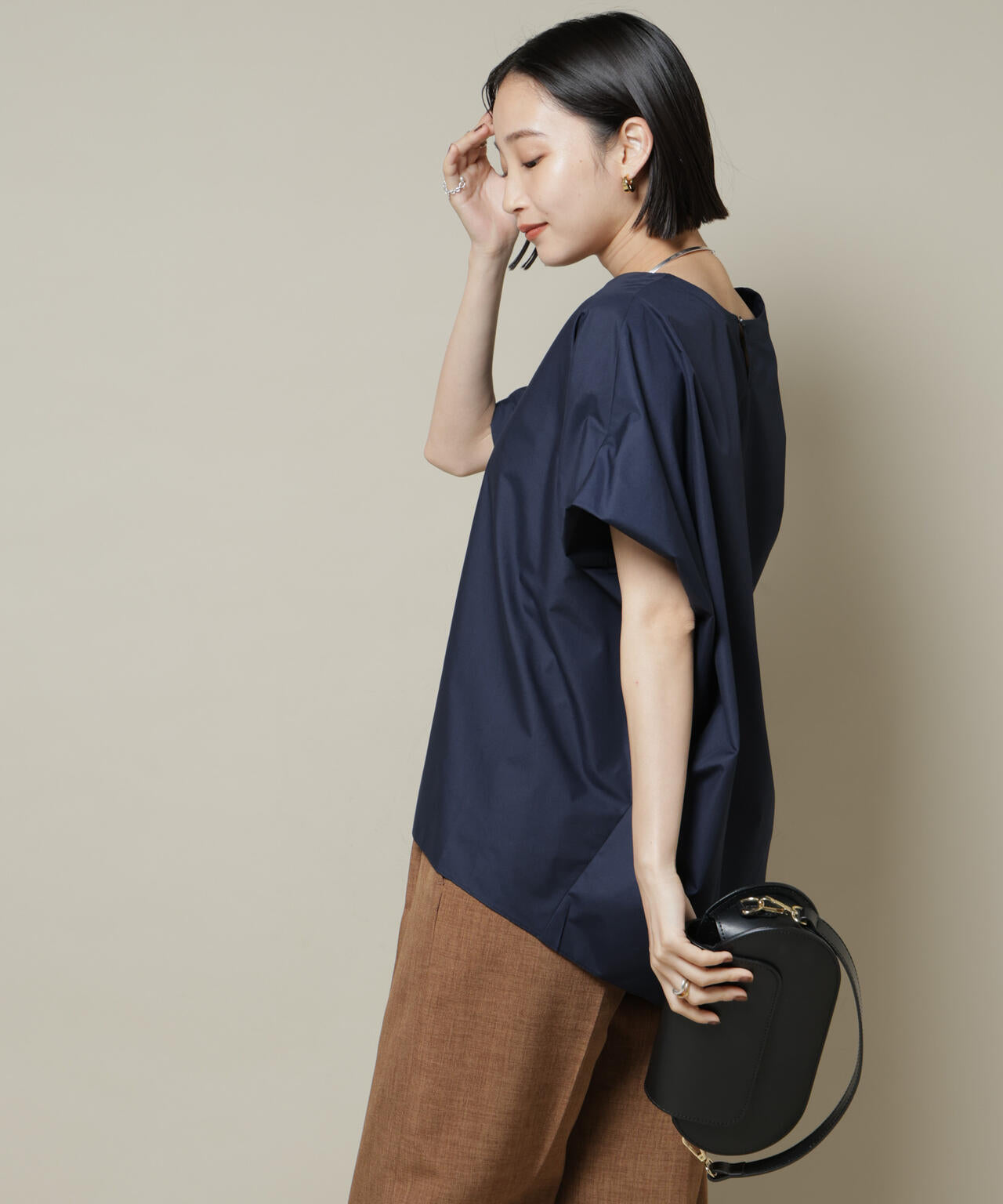 ドルマンワイドスキッパーブラウス