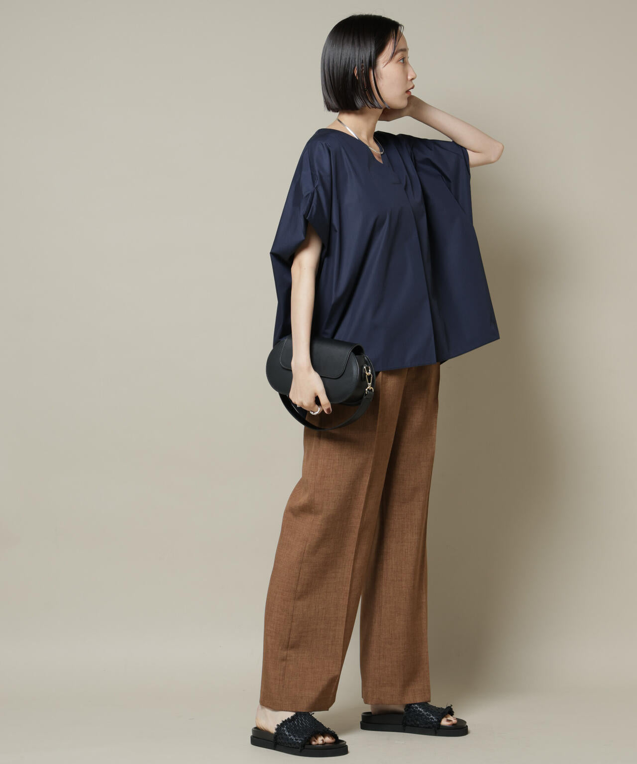 ドルマンワイドスキッパーブラウス