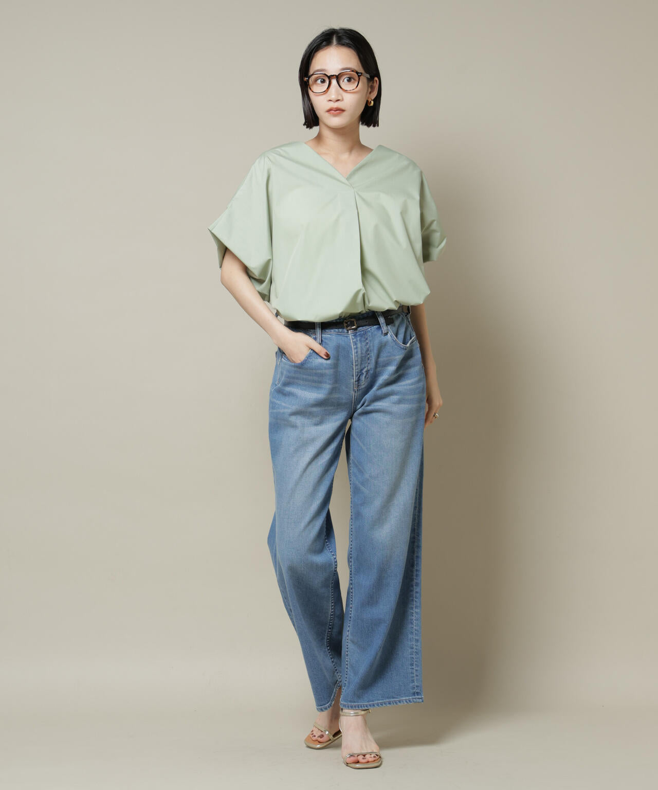 ドルマンワイドスキッパーブラウス