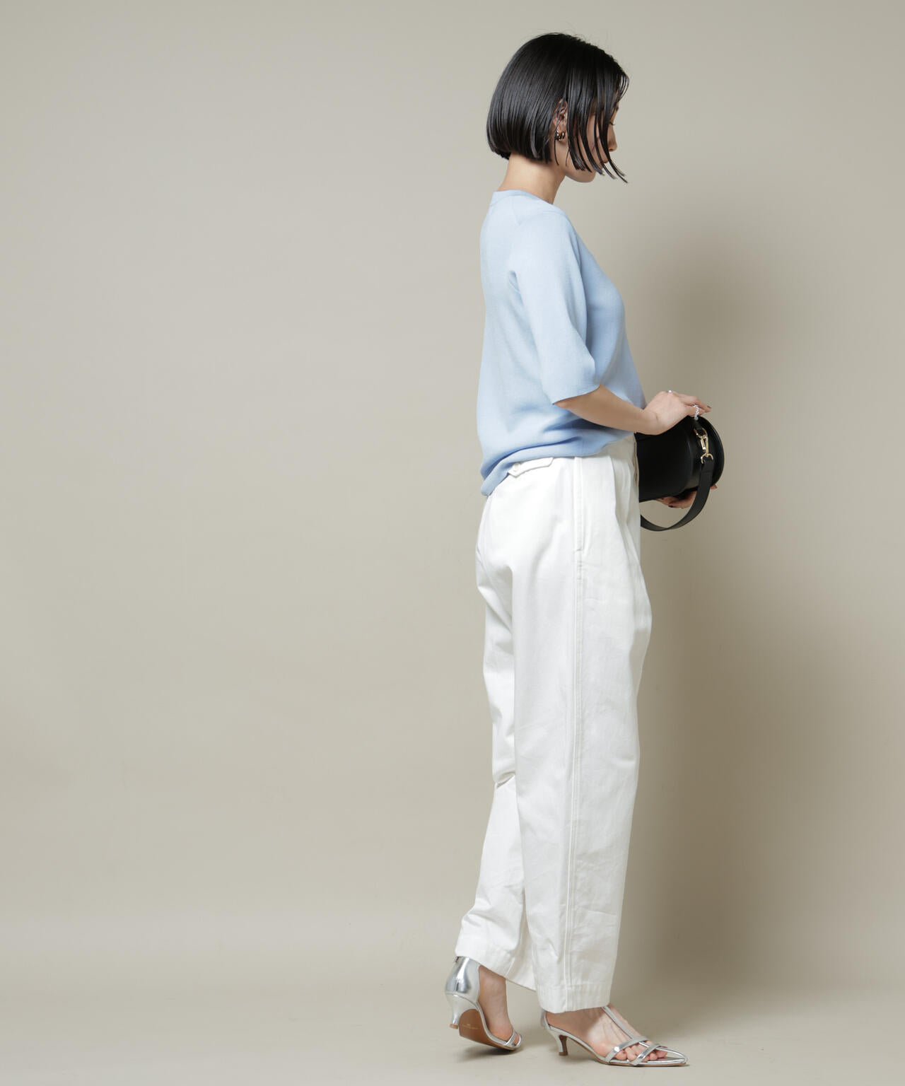 洗濯機洗い可UVカット接触冷感半袖ニット