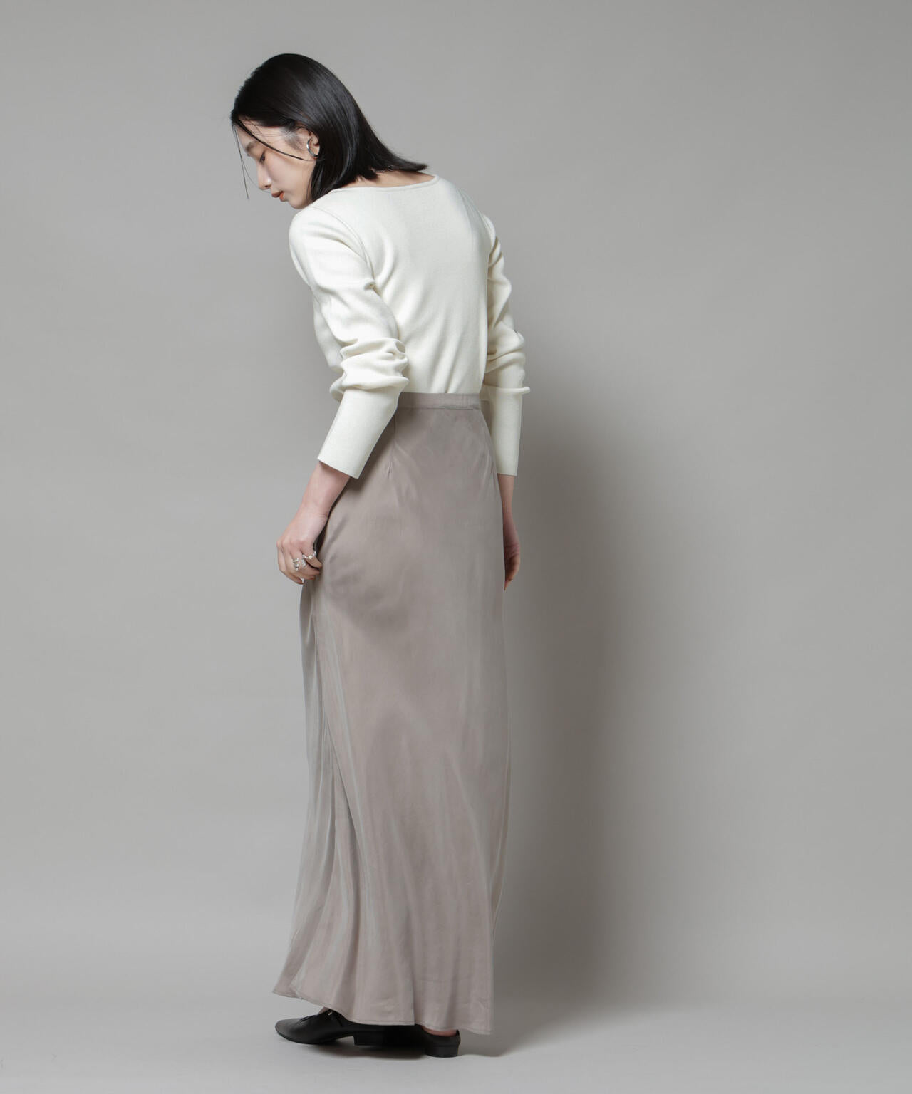 スクエア&ボートネック前後2wayニットプルオーバー