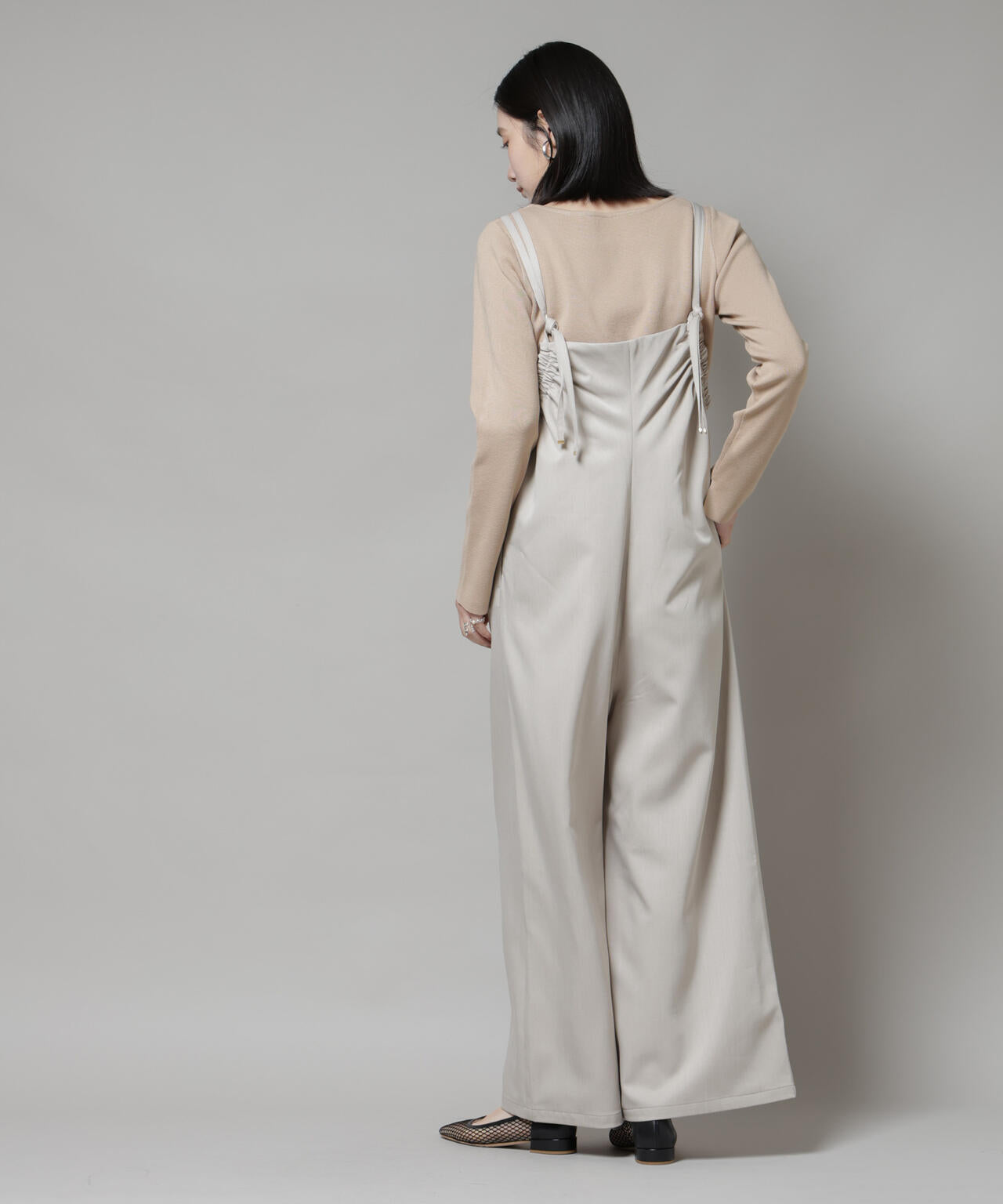 スクエア&ボートネック前後2wayニットプルオーバー