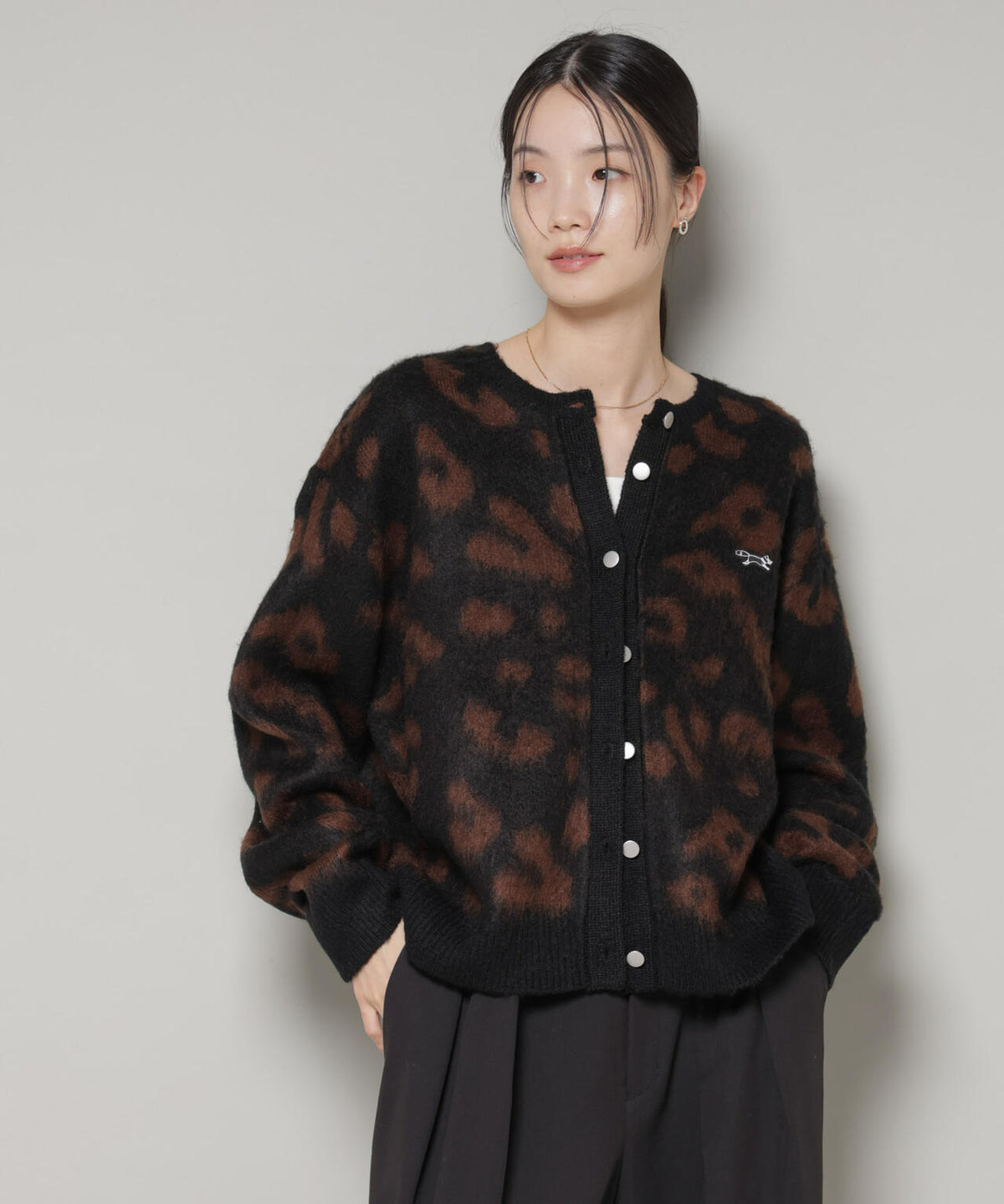 PENNEYS別注TheFOXレオパードクルーカーディガン