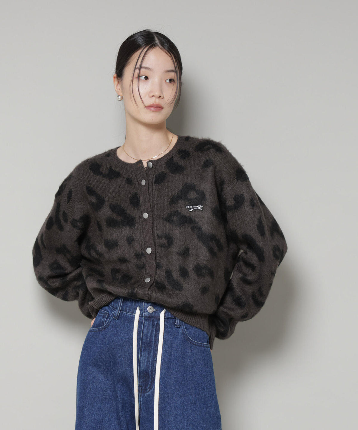 PENNEYS別注TheFOXレオパードクルーカーディガン