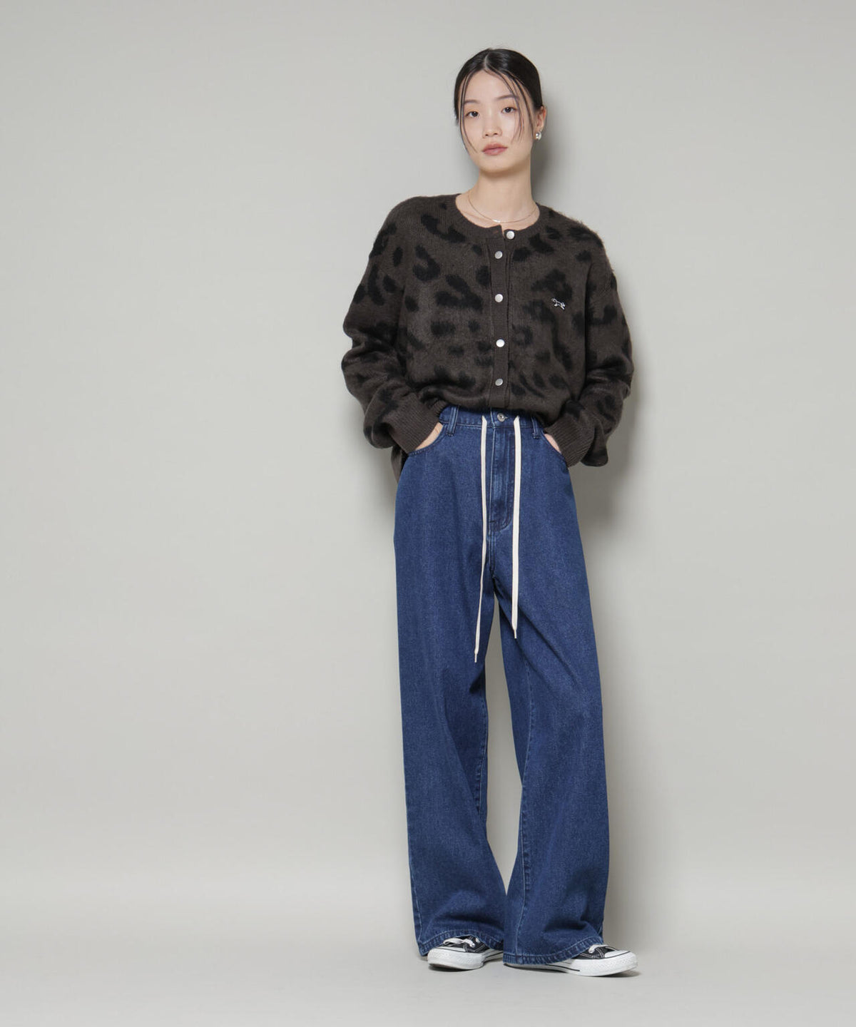 PENNEYS別注TheFOXレオパードクルーカーディガン