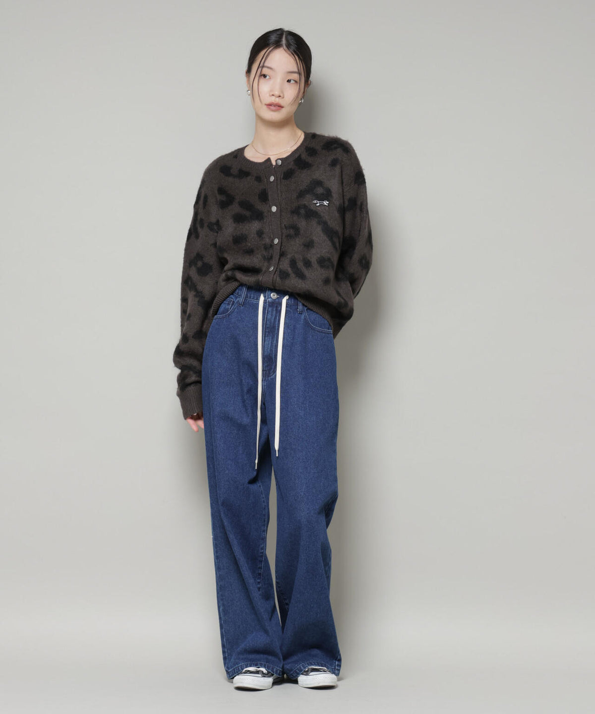 PENNEYS別注TheFOXレオパードクルーカーディガン