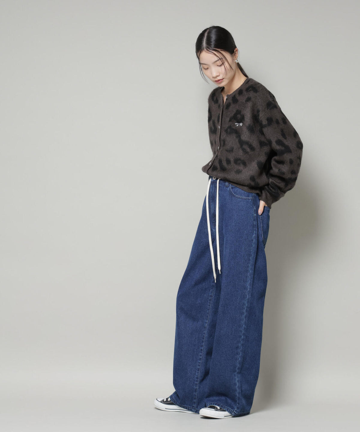 PENNEYS別注TheFOXレオパードクルーカーディガン