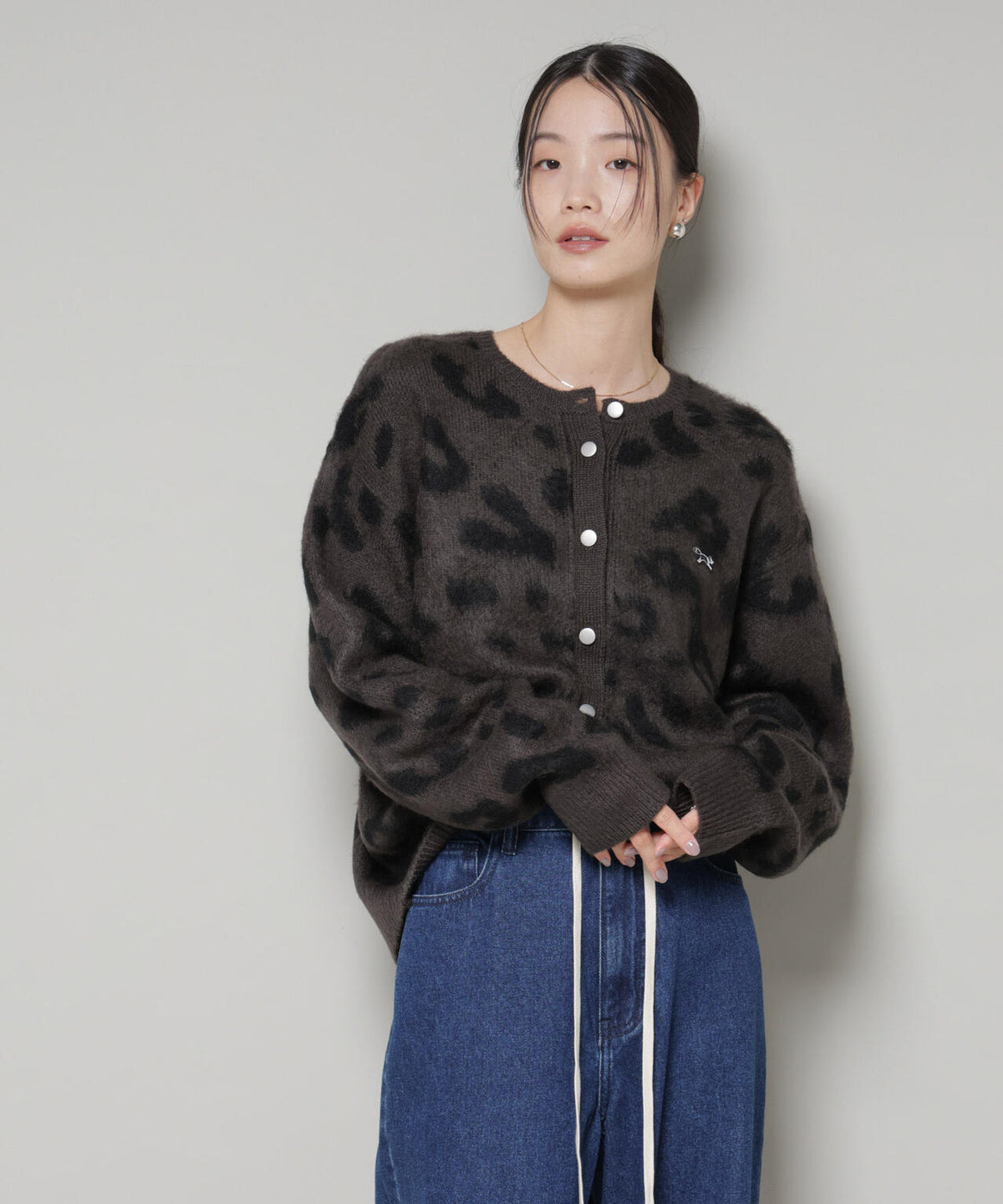 PENNEYS別注TheFOXレオパードクルーカーディガン