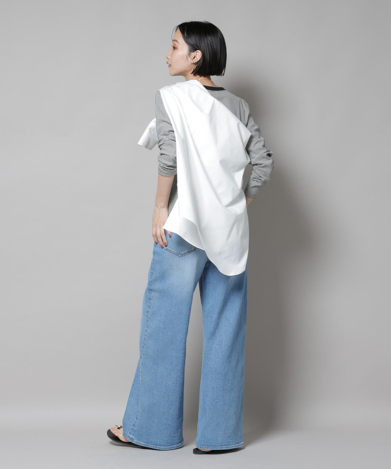 ミジンボーダーロングスリーブTシャツ