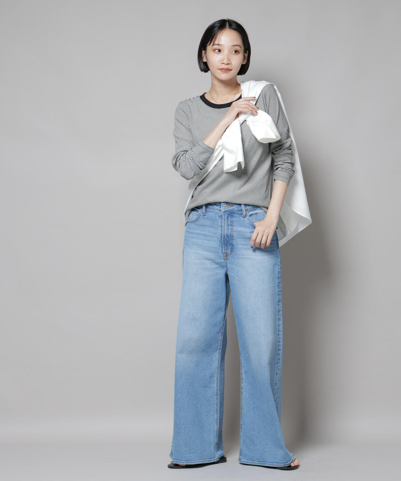 ミジンボーダーロングスリーブTシャツ